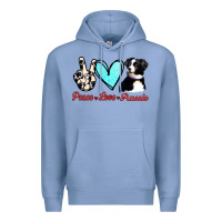Colony Blue Peace Love Aussie Premium Hoodie - Jasminsmagicworld