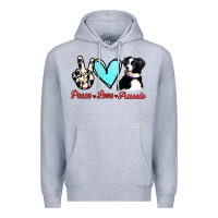 Heather Grey Peace Love Aussie Premium Hoodie - Jasminsmagicworld