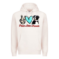 Pale Pink Peace Love Aussie Premium Hoodie - Jasminsmagicworld