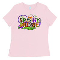 Bubblegum Pink one spooky nurse Ladies Tee - BundleAndBundleShop