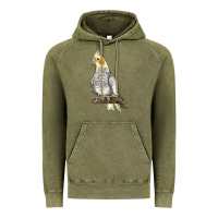Vintage Olive Cocktail Parrot Vintage Hoodie - LillyAllenDesigns