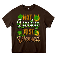 Chocolate Brown St. Patrick's Not lucky just blessed Heavy Core Tee - OliviaCreatesArt