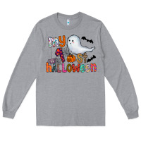 Heather Grey My 1st Halloween Long Sleeve Tee - CowhideDigitalArt