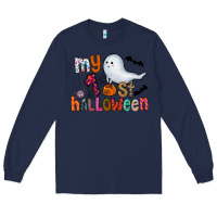 Navy My 1st Halloween Long Sleeve Tee - CowhideDigitalArt