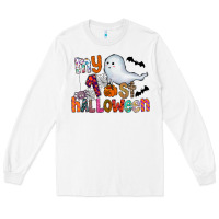 White My 1st Halloween Long Sleeve Tee - CowhideDigitalArt