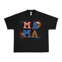 Black Army Veteran mama leopard frame 4th of July Urban Heavy Tee - LillyAllenDesigns