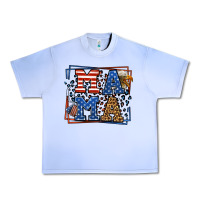 Grape Ice Army Veteran mama leopard frame 4th of July Urban Heavy Tee - LillyAllenDesigns