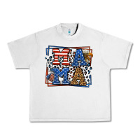 Lunar Rock Army Veteran mama leopard frame 4th of July Urban Heavy Tee - LillyAllenDesigns