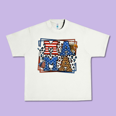 Army Veteran Mama Leopard Frame 4th Of July Urban Heavy Tee Designed By Lillyallendesigns