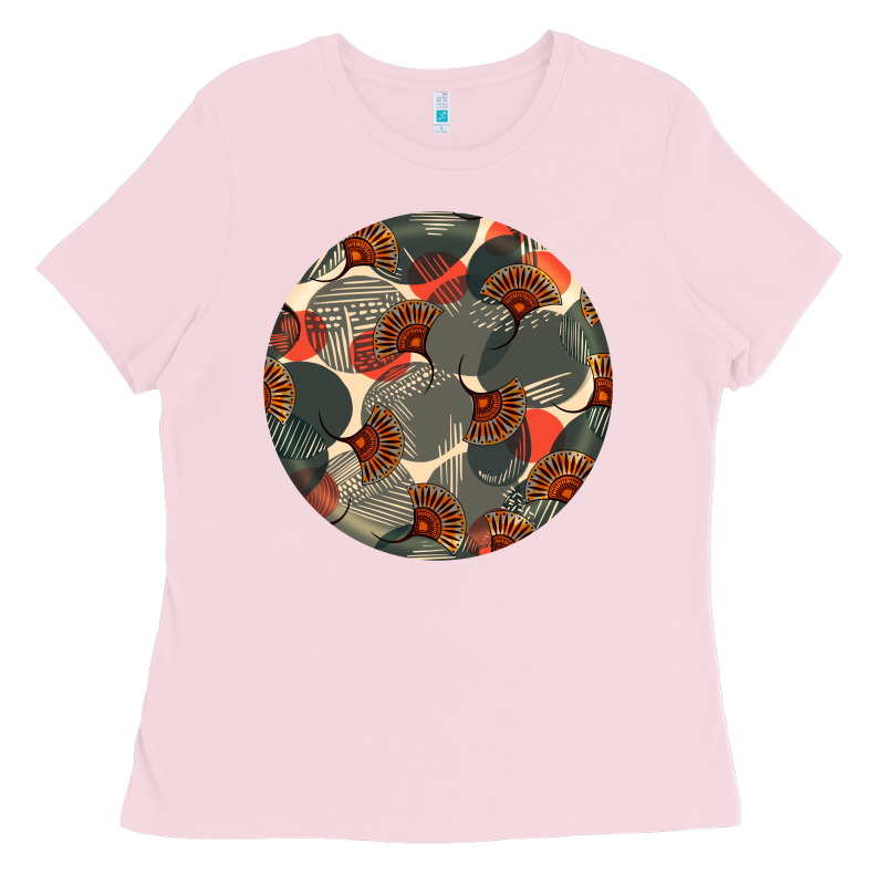 African Fabric Pattern Round Earrings 5 Ladies Tee by BundleAndBundleShop | Teevron