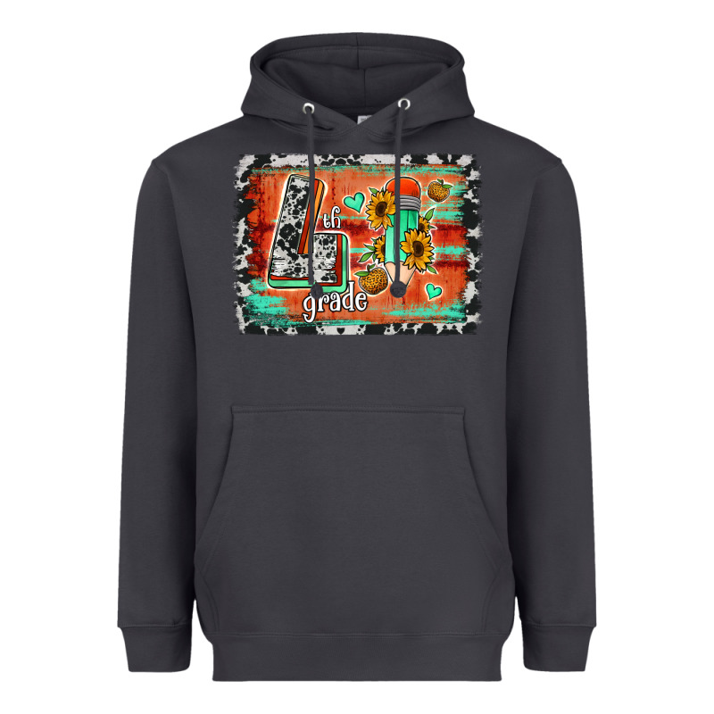 Western Back To School 4th Grade Heavyweight Hoodie by Jasminsmagicworld | Teevron