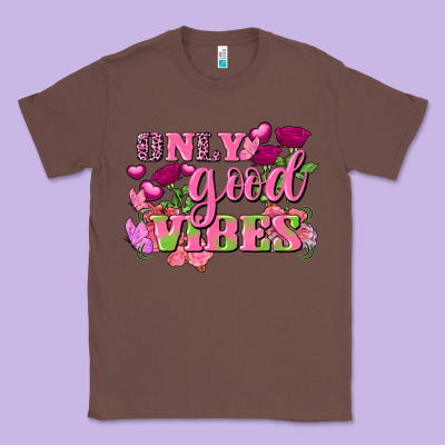Valentine's Day Only Good Vibes Classic Tee Designed By Fadigitalartstudio