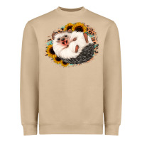 Mushroom happy hedgehog sunflower leopard Heavyweight Sweatshirt - Jasminsmagicworld