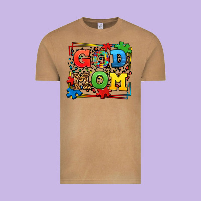 Autism God Mom Vintage Tee Designed By Lillyallendesigns