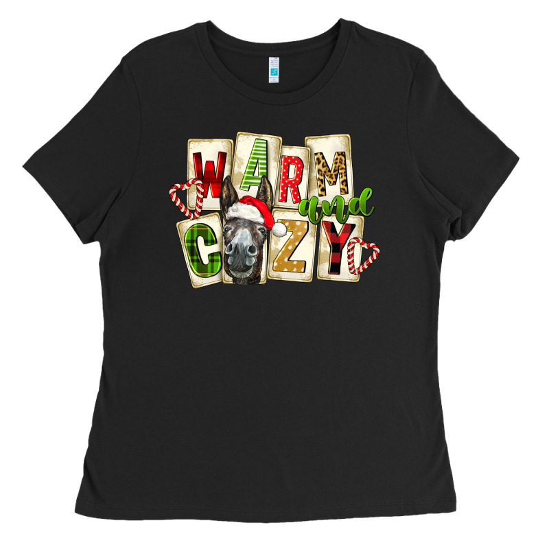 Warm And Cozy Donkey Ladies Tee by FaDigitalArtStudio | Teevron