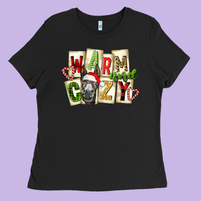 Warm And Cozy Donkey Ladies Tee Designed By Fadigitalartstudio