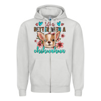 Dove Grey life is better with a chihuahua Zipper Hoodie - Jasminsmagicworld