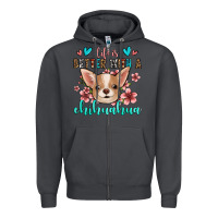 Smoke life is better with a chihuahua Zipper Hoodie - Jasminsmagicworld
