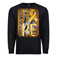 Black finding the cure starts with hope childhood cancer awareness  with bac Premium Sweatshirt - Jasminsmagicworld