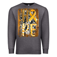 Charcoal Heather finding the cure starts with hope childhood cancer awareness  with bac Premium Sweatshirt - Jasminsmagicworld