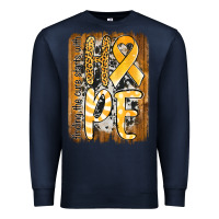 Navy finding the cure starts with hope childhood cancer awareness  with bac Premium Sweatshirt - Jasminsmagicworld