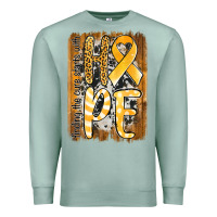 Seafoam finding the cure starts with hope childhood cancer awareness  with bac Premium Sweatshirt - Jasminsmagicworld