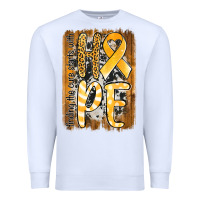 White finding the cure starts with hope childhood cancer awareness  with bac Premium Sweatshirt - Jasminsmagicworld
