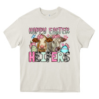 Cream Happy Easter Heifers Heavy Core Tee - OliviaCreatesArt