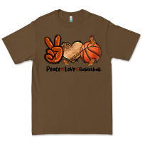 Cacao Peace Love Basketball Premium Tee - FaDigitalArtStudio