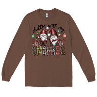 Chestnut Chillin With My Gnomies Long Sleeve Tee - CowhideDigitalArt