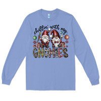 Colony Blue Chillin With My Gnomies Long Sleeve Tee - CowhideDigitalArt