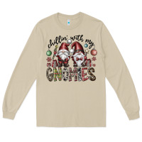 Mushroom Chillin With My Gnomies Long Sleeve Tee - CowhideDigitalArt