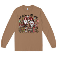 Toasted Coconut Chillin With My Gnomies Long Sleeve Tee - CowhideDigitalArt