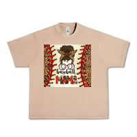 Burro Baseball Mom Messy Bun Urban Heavy Tee - CowhideDigitalArt