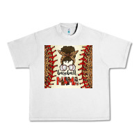 Lunar Rock Baseball Mom Messy Bun Urban Heavy Tee - CowhideDigitalArt