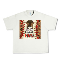 Pistachio Baseball Mom Messy Bun Urban Heavy Tee - CowhideDigitalArt