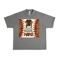 Tornado Baseball Mom Messy Bun Urban Heavy Tee - CowhideDigitalArt