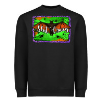 Black bat shit crazy with background Heavyweight Sweatshirt - Jasminsmagicworld