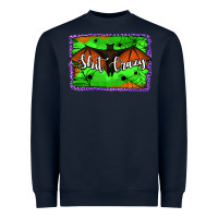 Navy bat shit crazy with background Heavyweight Sweatshirt - Jasminsmagicworld