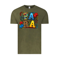 Vintage Olive autism leopard frame para Vintage Tee - LillyAllenDesigns