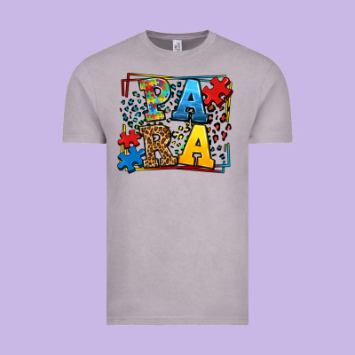 Autism Leopard Frame Para Vintage Tee Designed By Lillyallendesigns