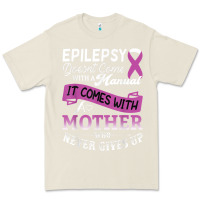Bone epilepsy warrior purple ribbon mother awareness support Premium Tee - linhVisuals