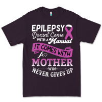 Plum epilepsy warrior purple ribbon mother awareness support Premium Tee - linhVisuals