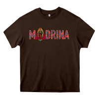 Chocolate Brown madrina lady of guadalupe Heavy Core Tee - Jasminsmagicworld