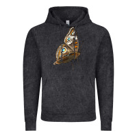 Vintage Black Flying Common Buckeye Butterfly Vintage Hoodie - LillyAllenDesigns