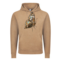 Vintage Coffee Flying Common Buckeye Butterfly Vintage Hoodie - LillyAllenDesigns