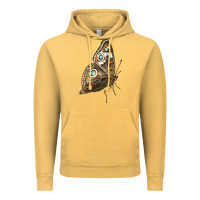 Vintage Mustard Flying Common Buckeye Butterfly Vintage Hoodie - LillyAllenDesigns