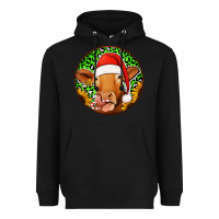 Black christmas circle earrings Heavyweight Hoodie - Jasminsmagicworld