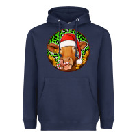 Navy christmas circle earrings Heavyweight Hoodie - Jasminsmagicworld