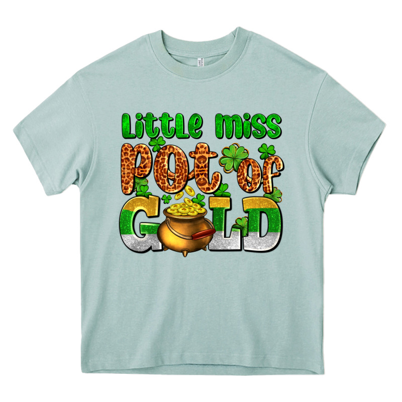 St. Patrick's Little Miss Pot Of Gold Heavy Core Tee by OliviaCreatesArt | Teevron